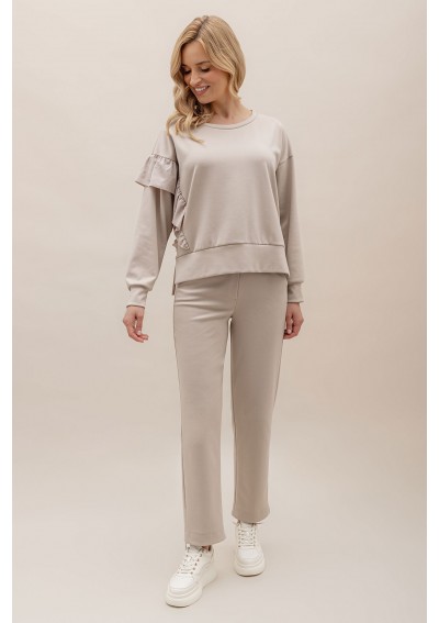 Beżowa bluzka Prato z...