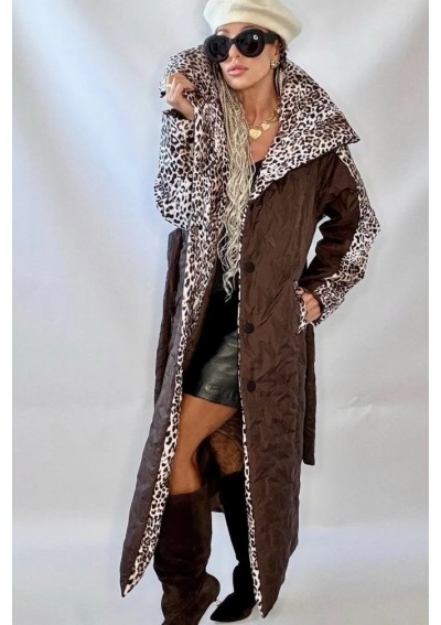 Płaszcz brązowy z dodatkiem...