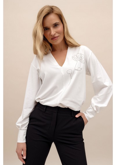 Wygodna kremowa bluzka...