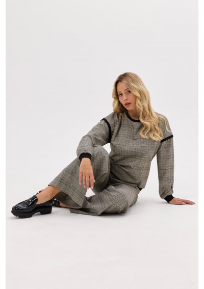 Bluzka w kartę z cekinami i...