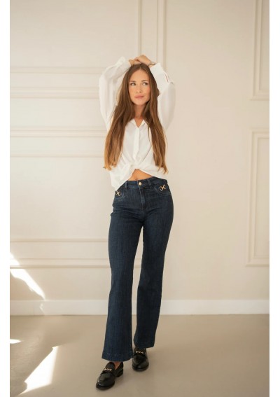 Jeansy granatowe Fendi...