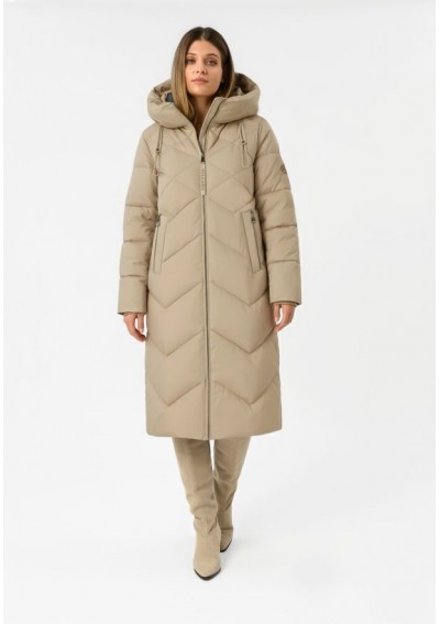 Długi płaszcz beżowy...