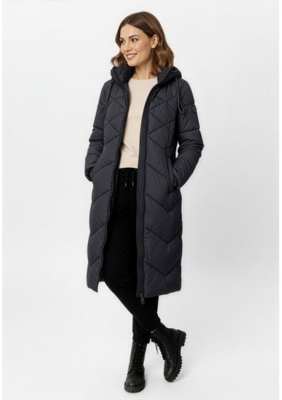 Długi płaszcz grafitowy...