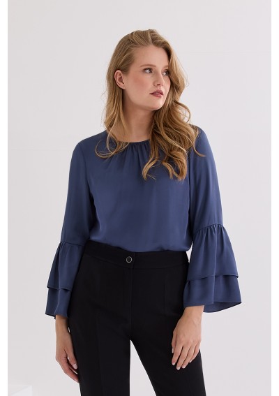 Bluzka z wiskozy niebieska...