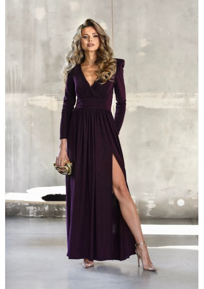 Długa brokatowa sukienka w...