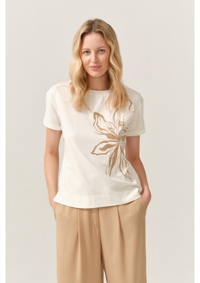 Bluzka damska z kwiatem...