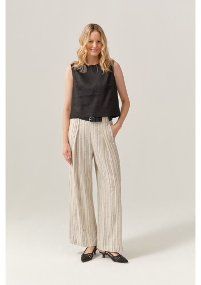 Spodnie ze strukturą FERIA...