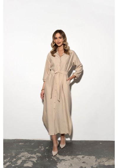 Sukienka beżowa o fasonie...