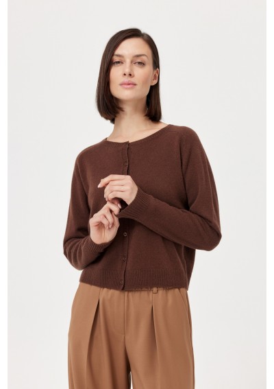 Wełniany brązowy sweter...