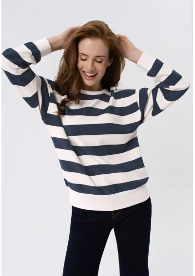 Bluza w granatowe paski...